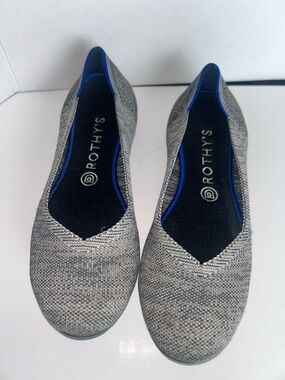 Rothy's The Flat in Black White color
rounded toe Size 9 original halo